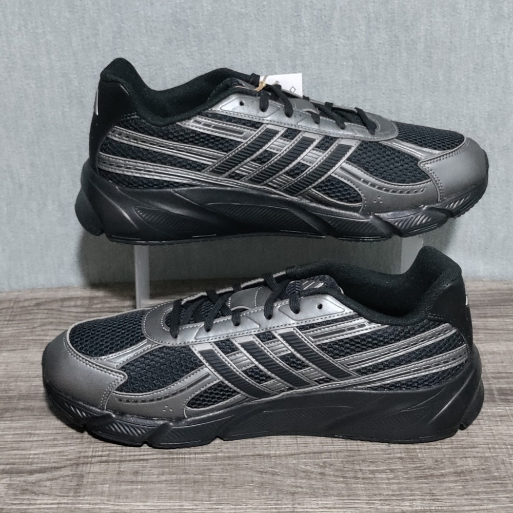 Adidas Sneakers‎ Mens 11 TECHNOCHAOS 2000 Black Iron Metallic Trainers NIB - Picture 3 of 11